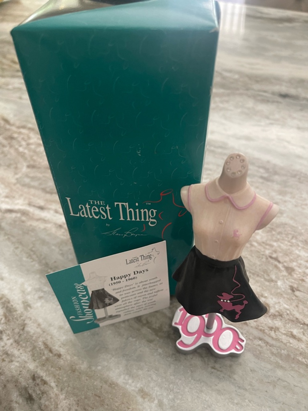 The Latest Thing “Happy Days' 1950s-1960s Pink & Black Figurine